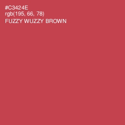 #C3424E - Fuzzy Wuzzy Brown Color Image
